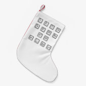 Sleutelnummers van de braille-computer kleine kerstsok (Voorkant (Hangend))