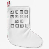 Sleutelnummers van de braille-computer kleine kerstsok (Voorkant)