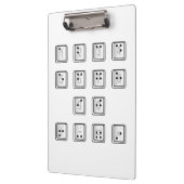 Sleutelnummers van de braille-computer klembord (Links)