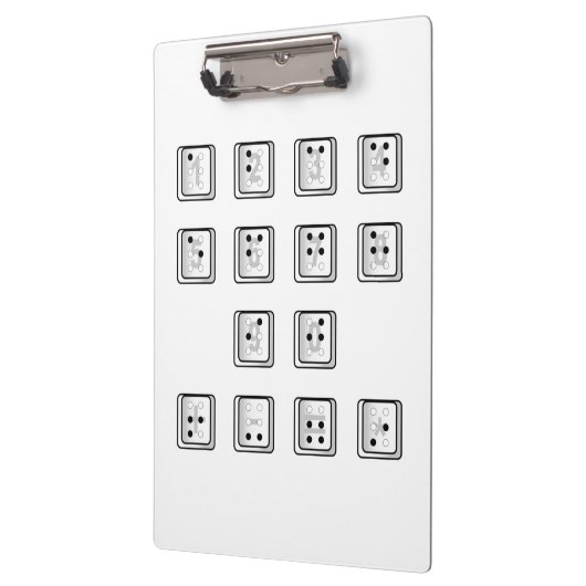 Sleutelnummers van de braille-computer klembord (Links)