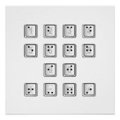 Sleutelnummers van de braille-computer perfect poster (Voorkant)