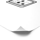 Sleutelnummers van de braille-computer perfect poster (Hoek)