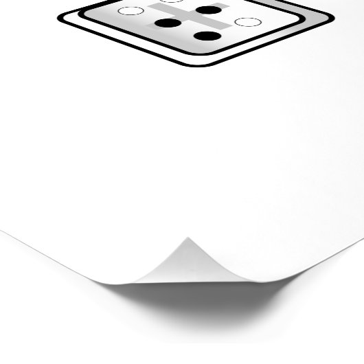 Sleutelnummers van de braille-computer perfect poster (Hoek)