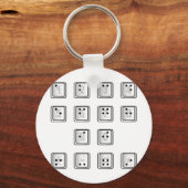 Sleutelnummers van de braille-computer sleutelhanger (Voorkant)