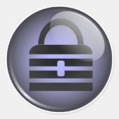 Sleutelpas Symbool Ronde Sticker (Voorkant)