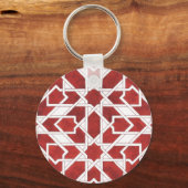 Sleutelportret Marokkaanse mozaïek rood ZELLIGE Sleutelhanger (Achterkant)