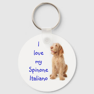 Sleutelring - "Ik hou van mijn Spinone Italiano". Sleutelhanger