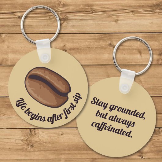 Sleutelring met koffieboon-icoon sleutelhanger