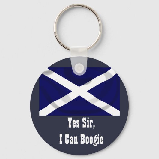 Sleutelring met Schotse vlag Ja Sir I Can Boogie Sleutelhanger (Voorkant)