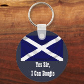 Sleutelring met Schotse vlag Ja Sir I Can Boogie Sleutelhanger (Voorkant)