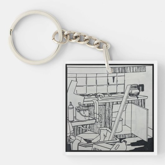 Sleutelring "Opruimen" Sleutelhanger (Voorkant)