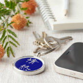 sleutelring: Passie (Jounetsu) - Blauw Sleutelhanger (Zijkant)