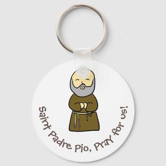 Sleutelring Sint-Padre Pio Sleutelhanger (Voorkant)