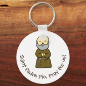 Sleutelring Sint-Padre Pio Sleutelhanger (Voorkant)
