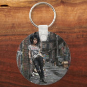 Sleutelring Urban Fantasy Cool Meisje Sleutelhanger (Voorkant)