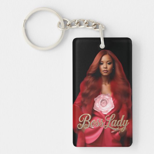 Sleutelring van Boss Lady Acryl Sleutelhanger (Voorkant)