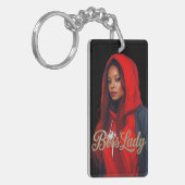 Sleutelring van Boss Lady Acryl Sleutelhanger (Voorkant Links)