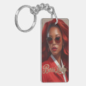 Sleutelring van Boss Lady Acryl Sleutelhanger (Voorkant Links)