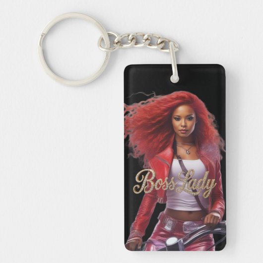 Sleutelring van Boss Lady Acryl Sleutelhanger (Voorkant)