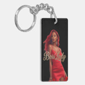 Sleutelring van Boss Lady Acryl Sleutelhanger (Voorkant Links)