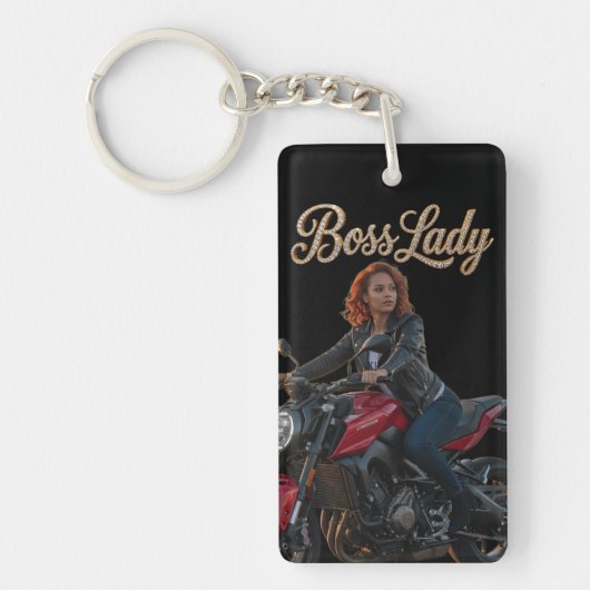Sleutelring van Boss Lady Acryl Sleutelhanger (Voorkant)