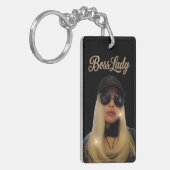 Sleutelring van Boss Lady Acryl Sleutelhanger (Voorkant Links)