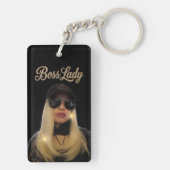 Sleutelring van Boss Lady Acryl Sleutelhanger (achterkant)