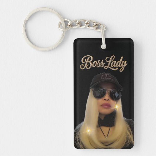 Sleutelring van Boss Lady Acryl Sleutelhanger (Voorkant)