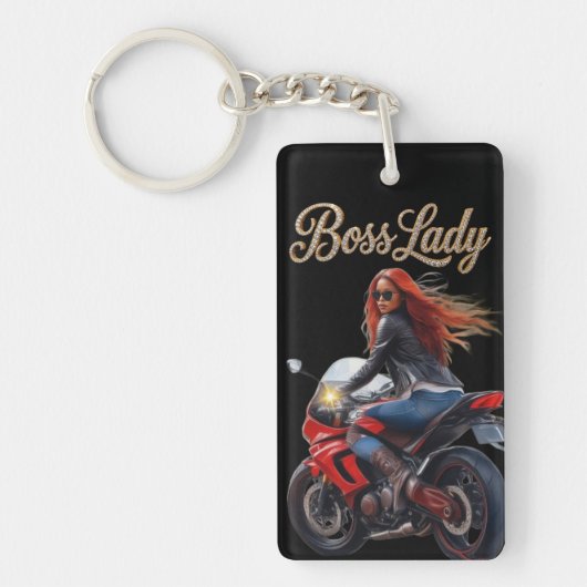 Sleutelring van Boss Lady Acryl Sleutelhanger (Voorkant)