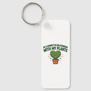 Sleutelring 'Vaste relatie met mijn planten' Sleutelhanger
