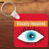 Sleutelring voor visueel gehandicaptencontact sleutelhanger (Voorkant)