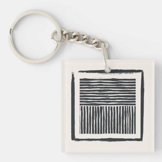 sleutelringen: oude lijninkt sleutelhanger (voorkant)