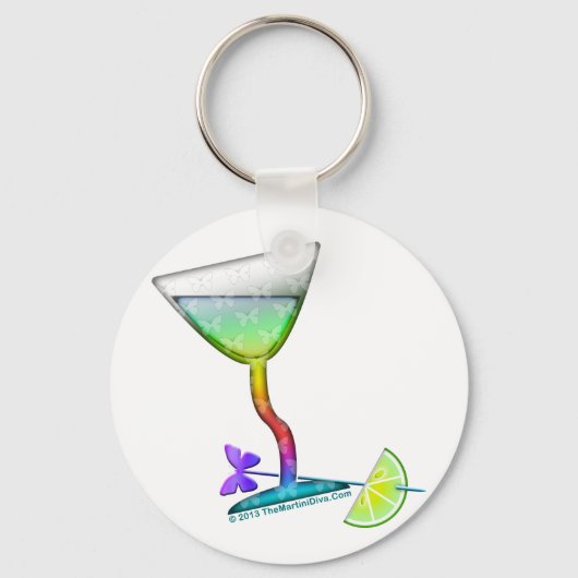SLEUTELRINGEN - VLINDER MARTINI SLEUTELHANGER (Voorkant)