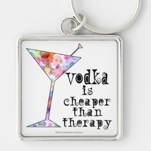 SLEUTELRINGEN, VODKA IS GOEDKOPER DAN THERAPIE SLEUTELHANGER
