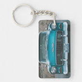 Sleutelrol - Klassieke oude schoolauto Sleutelhanger (Voorkant)