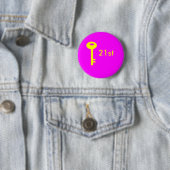 sleutelroze, 21e ronde button 5,7 cm (In situ)