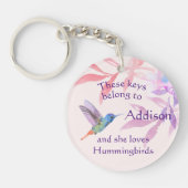 Sleutels Aangepaste naam houdt Hummingbird Sleutelhanger (Voorkant)
