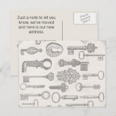  sleutels Adreswijziging Post Kaart (Voorkant / Achterkant)