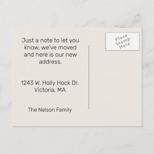  sleutels Adreswijziging Post Kaart (Achterkant)