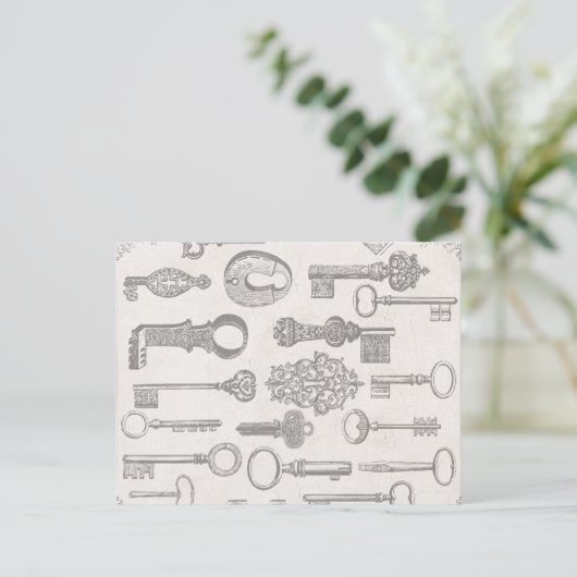  sleutels Adreswijziging Post Kaart (Staand voorkant)