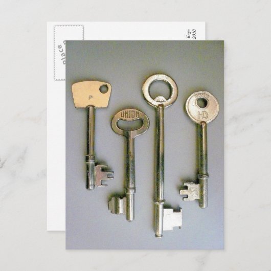 Sleutels Briefkaart (Voorkant / Achterkant)