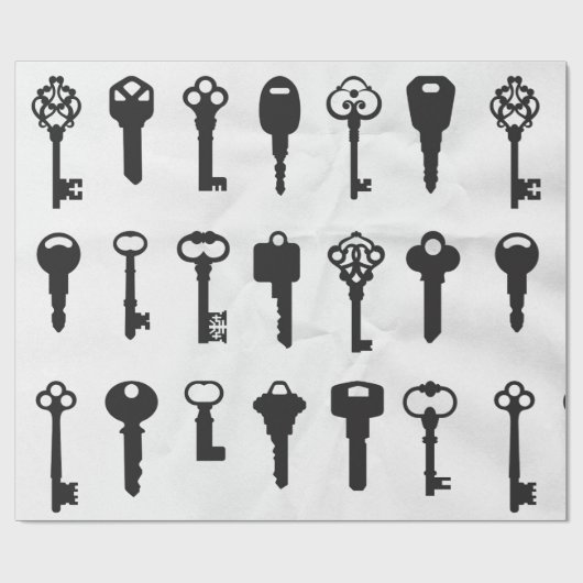  sleutels cadeaupapier (Vlak)