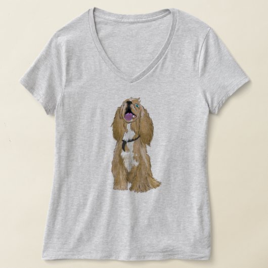 Sleutels de Miniatuur Cocker spaniel liefde T-shirt (Laagn)