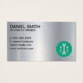 Sleutels | Industrieel Metalen Visitekaartje (Voorkant)