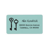 sleutels labels - Mint Blue (Voorkant)
