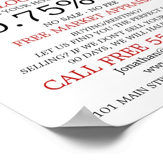 Sleutels, makelaar, makelaar Adverteren Poster (Hoek)