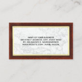 Sleutels | Rand hout | Marmer Visitekaartje (Achterkant)