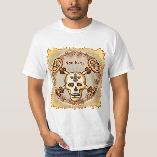Sleutels schedel  t-shirt (Voorkant)