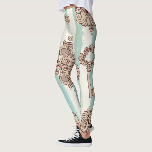  sleutels, sloten: vrij handpatroon. leggings (Links)