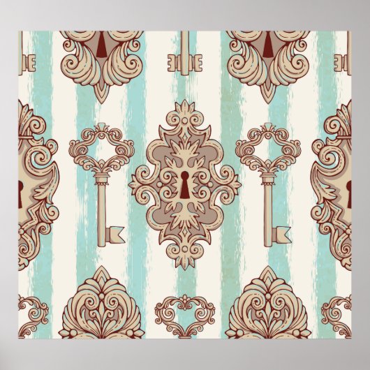  sleutels, sloten: vrij handpatroon. poster (Voorkant)